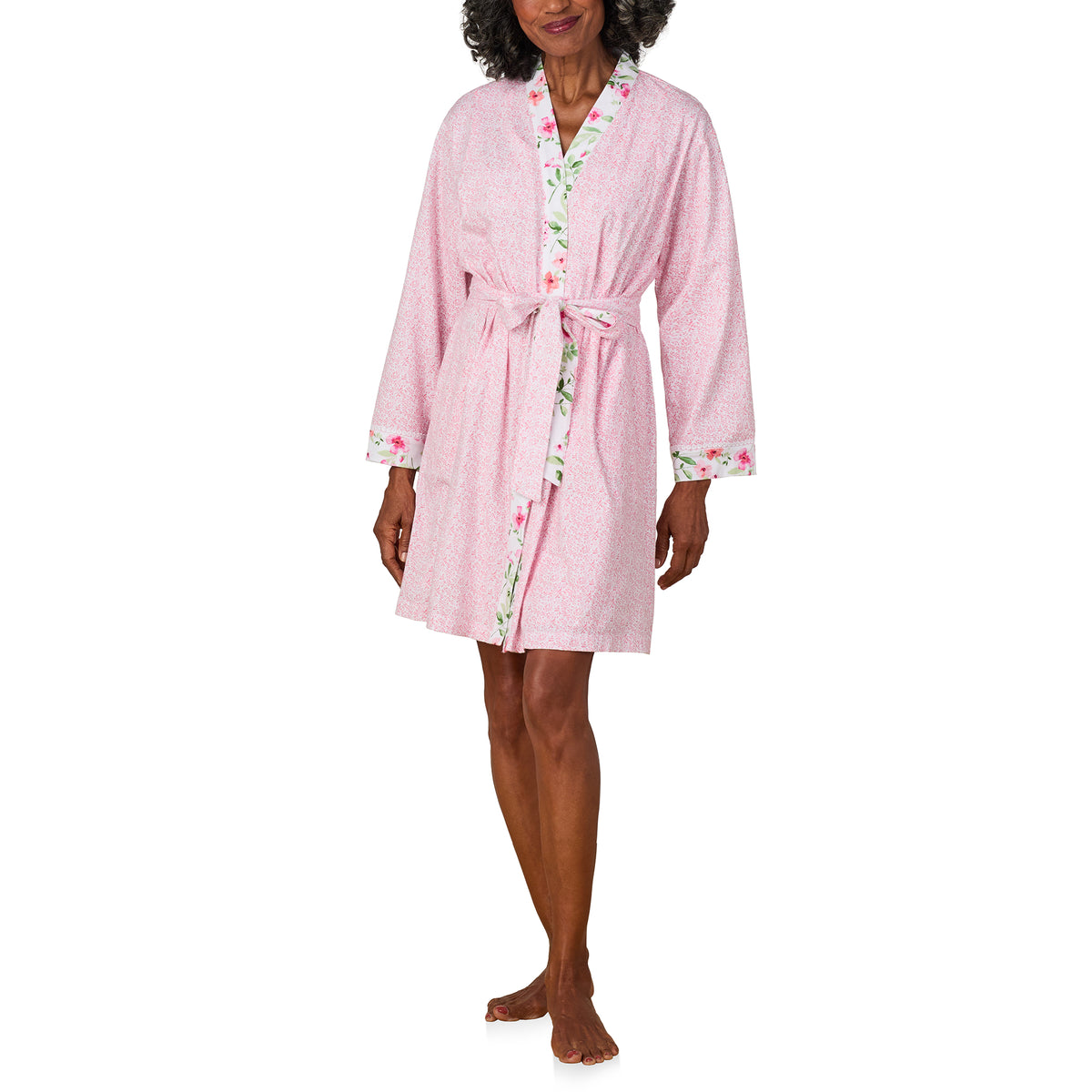 A lady wearing Spring Garden Cotton Jersey Travel Set