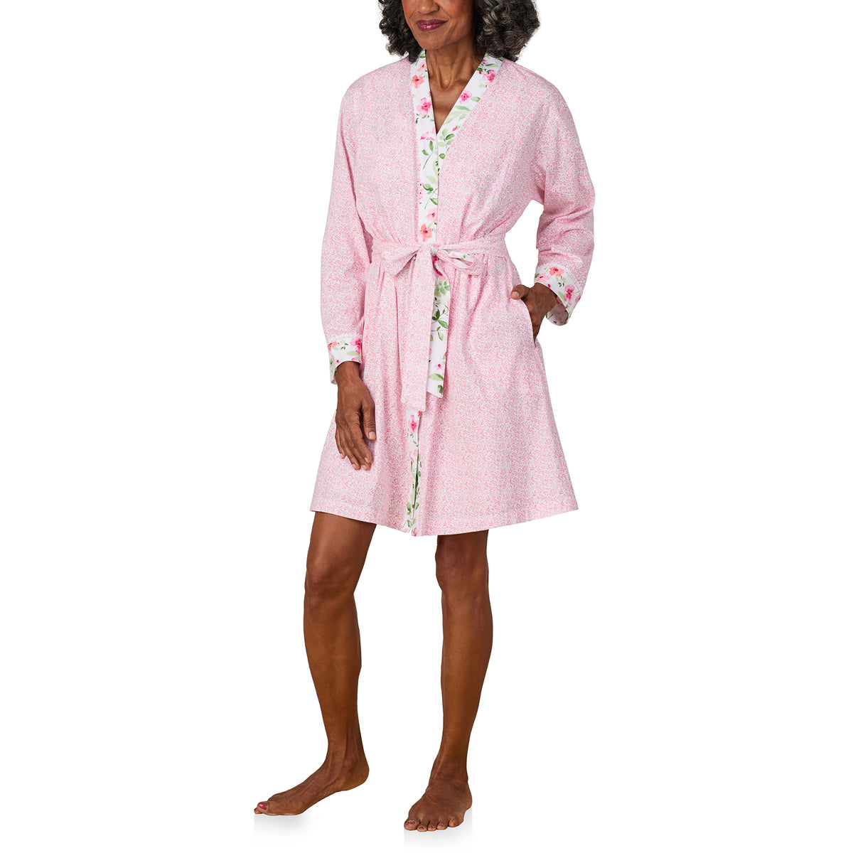 A lady wearing Spring Garden Cotton Jersey Travel Set