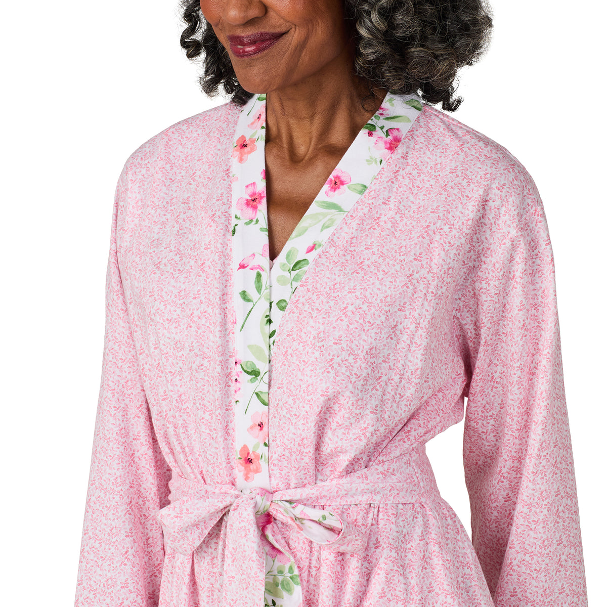 A lady wearing Spring Garden Cotton Jersey Travel Set