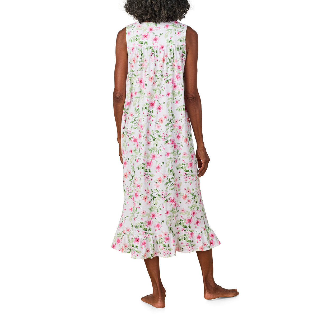 A lady wearing Cottage Dream Cotton Ballet Nightgown